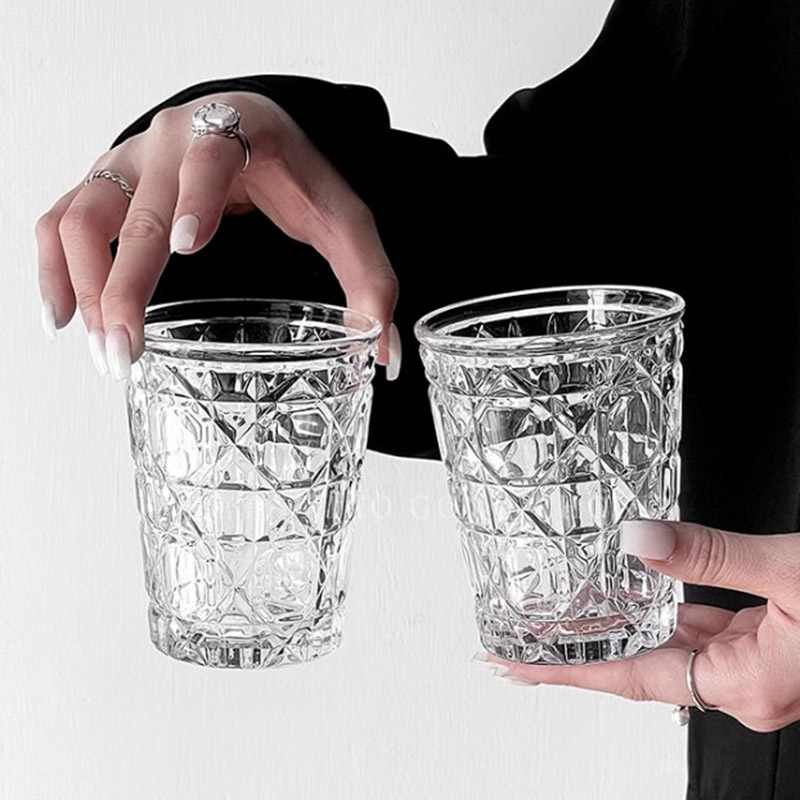Espresso Shot Glass - خمر الماس منقوشة ، زجاج النبيذ