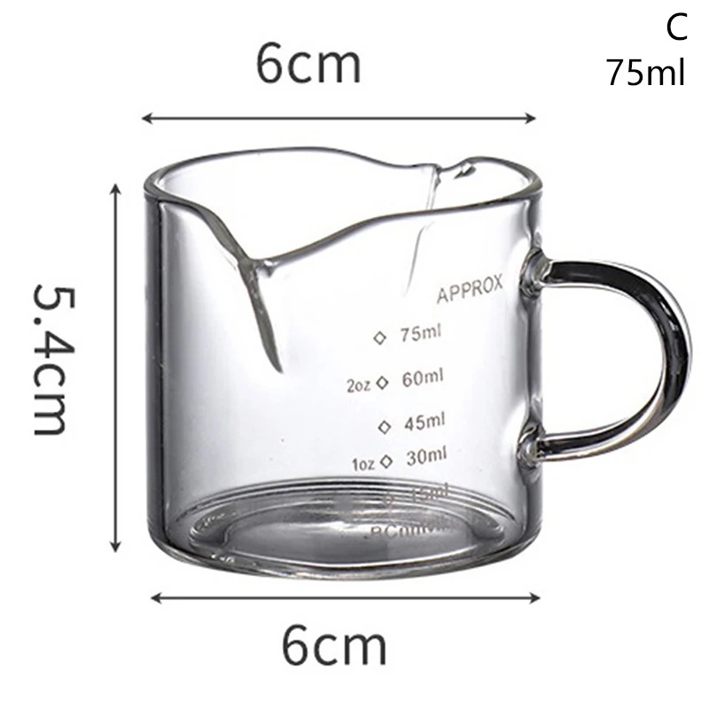 1/2 قطعة كوب قياس شفاف بسعة 4  - مراجعة Espresso Shot Glass وسعره